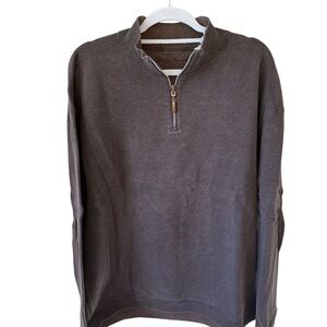 Tommy Bahama Men's Zip-Up Sweater in Dark Brown